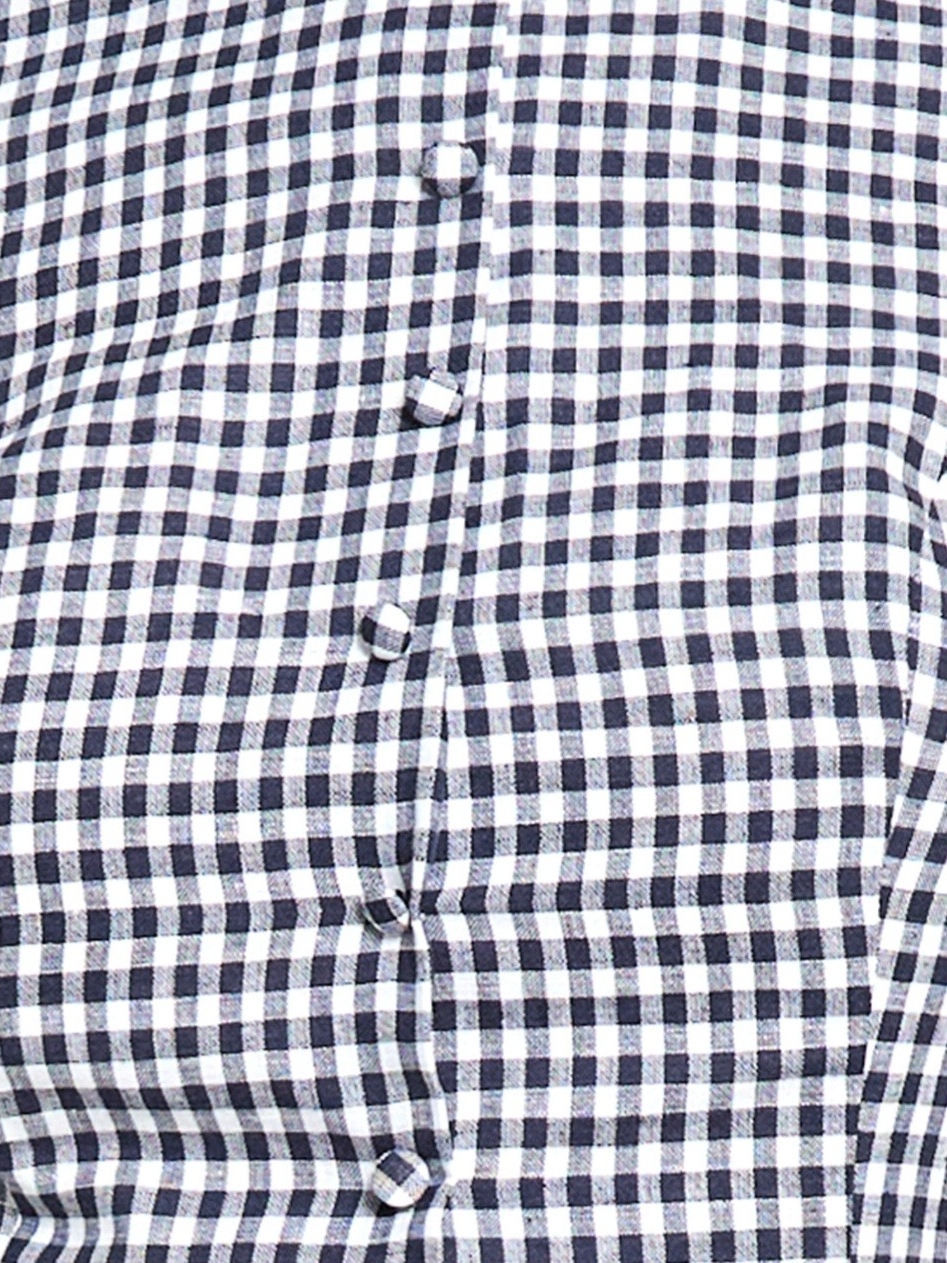 Few Moda Kourt Sleeveless Gingham Drop-Waist Mini Dress - Navy/White — image 6 of 8